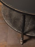 CAFE TABLE H MESHED METAL BLACK - CAFE, SIDE TABLES